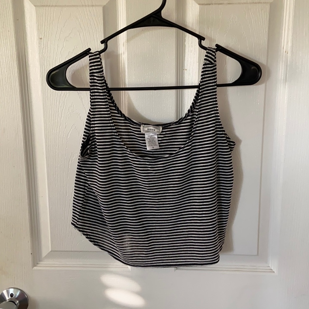striped crop tank